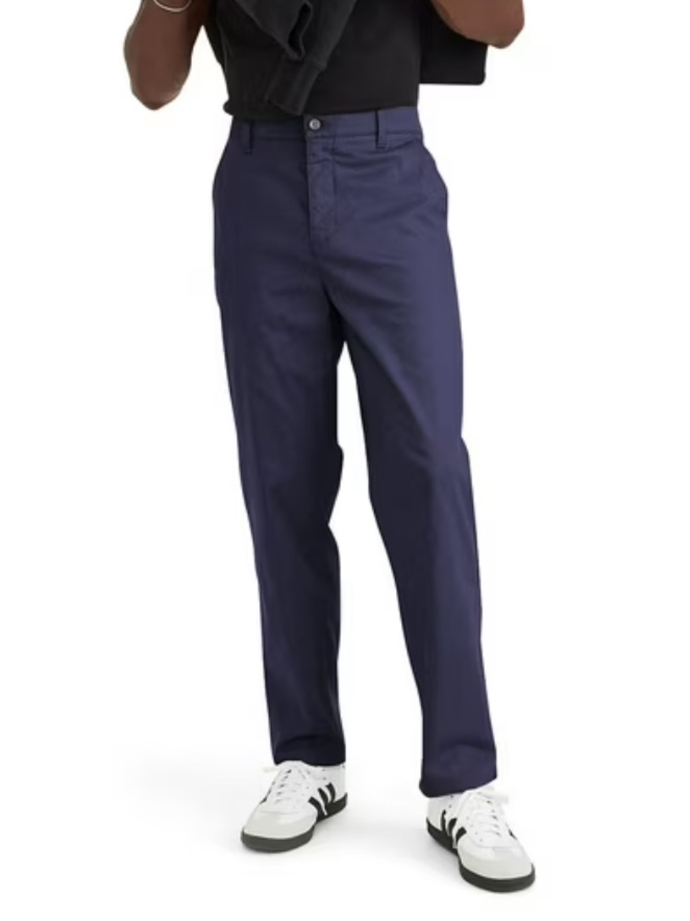 DOCKERS Men's Navy Classic Straight-Leg Chino Khaki Pants
